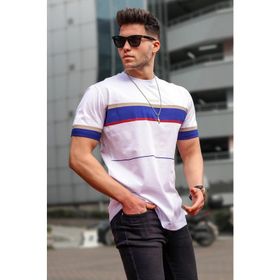 Madmext 5372 Erkek Beyaz T-shirt