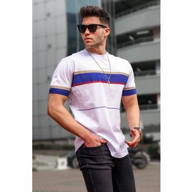 Madmext 5372 Erkek Beyaz T-shirt