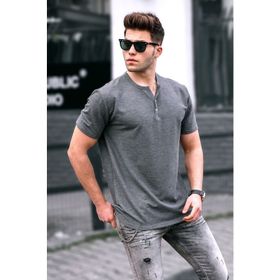 Madmext 5375 Antrasit Oversize T-shirt