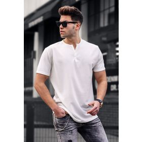 Madmext 5375 Beyaz Oversize T-shirt