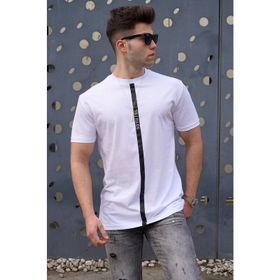 Madmext 5378 Baskılı Beyaz T-shirt