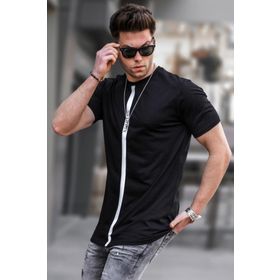 Madmext 5378 Siyah Baskılı T-Shirt