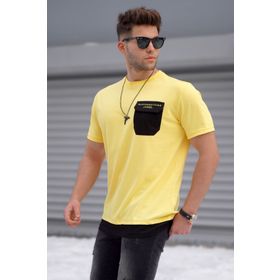 Madmext 5386 Erkek Sarı T-shirt