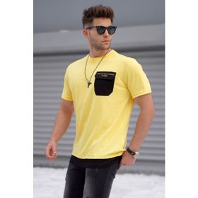 Madmext 5386 Erkek Sarı T-shirt