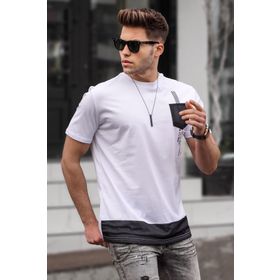 Madmext 5387 Erkek Beyaz T-shirt