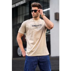 Madmext 5389 Erkek Bej T-shirt