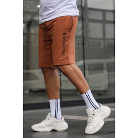 Madmext 5403 Camel Erkek Baskılı Kapri Şort