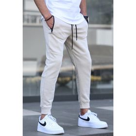 Madmext 5412 Bej Basic Erkek Eşofman Altı