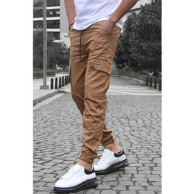 Madmext 5437 Kahverengi Kargo Cep Jogger Pantolon