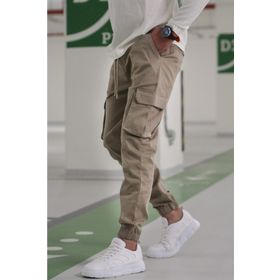 Madmext 5447 Bej Kargo Cep Erkek Pantolon