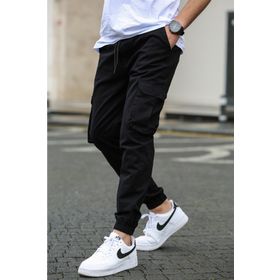 Madmext 5447 Siyah Erkek Kargo Cep Pantolon