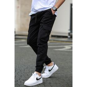 Madmext 5447 Siyah Erkek Kargo Cep Pantolon