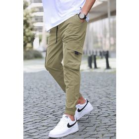 Madmext 5461 Boyalı Gri Kargo Cep Erkek Jogger Pantolon