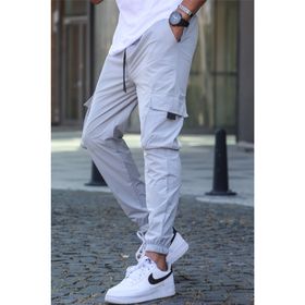 Madmext 5461 Gri Kargo Cep Erkek Jogger Pantolon