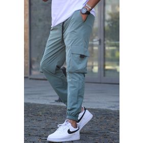 Madmext 5461 Yeşil Kargo Cep Erkek Jogger Pantolon