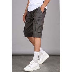 Madmext 5473 Füme Basic Kargo Cep Erkek Kapri Şort