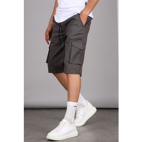 Madmext 5473 Füme Basic Kargo Cep Erkek Kapri Şort