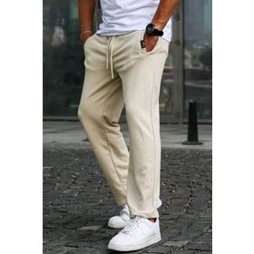 Madmext 5479 Bej Basic Eşofman Altı