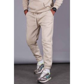 Madmext 5482 Bej Şardonlu Basic Erkek Eşofman Altı
