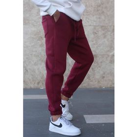 Madmext 5482 Bordo Şardonlu Basic Erkek Eşofman Altı