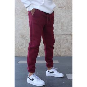 Madmext 5482 Bordo Şardonlu Basic Erkek Eşofman Altı