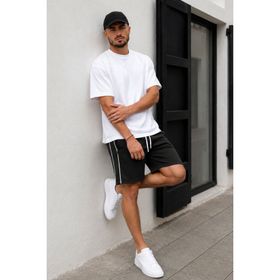 Madmext 5489 Siyah Basic Erkek Şort