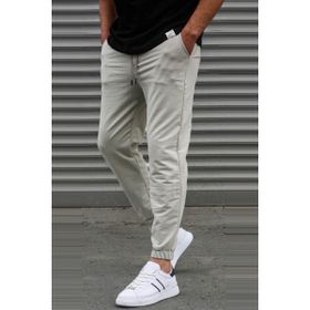 Madmext 5494 Basic Paçası Lastikli Boyalı Gri Erkek Eşofman
