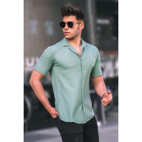 Madmext 5500 Kısa Kollu Mint Yeşili Erkek Gömlek