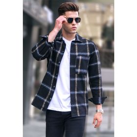 Madmext 5556 Ekru Regular Fit Oduncu Gömlek