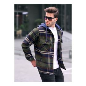 Madmext 5577 Kapüşonlu Ekoseli Oduncu Erkek Gömlek