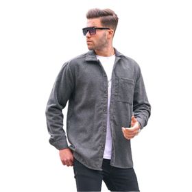 Madmext 5580 Antrasit Regular Fit Oduncu Erkek Gömlek