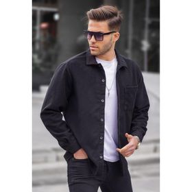 Madmext 5580 Siyah Regular Fit Oduncu Erkek Gömlek