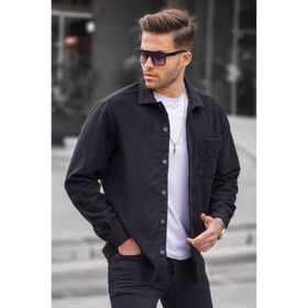 Madmext 5580 Siyah Regular Fit Oduncu Erkek Gömlek