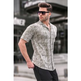 Madmext 5583 Mint Yeşili Erkek Kısa Kollu Gömlek
