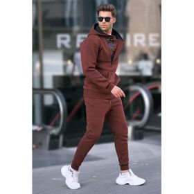 Madmext 5634 Acı Kahve Erkek Eşofman Takımı