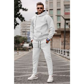 Madmext 5634 Beyaz Erkek Eşofman Takımı