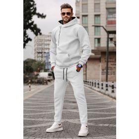 Madmext 5634 Beyaz Erkek Eşofman Takımı