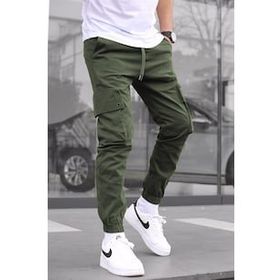 Madmext 5647 Haki Kargo Cep Jogger Pantolon