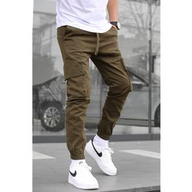 Madmext 5647 Haki Kargo Cep Jogger Pantolon