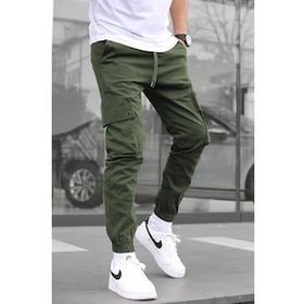 Madmext 5647 Haki Kargo Cep Jogger Pantolon