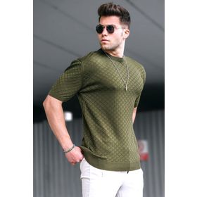 Madmext 5683 Erkek Haki T-shirt