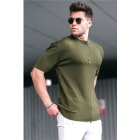 Madmext 5683 Erkek Haki T-shirt