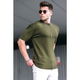 Madmext 5683 Erkek Haki T-shirt