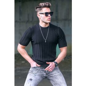Madmext 5684 Erkek Siyah T-shirt