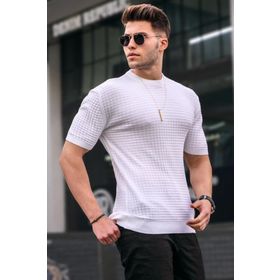 Madmext 5685 Erkek Beyaz T-shirt