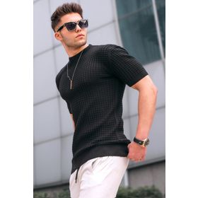 Madmext 5685 Erkek Siyah T-shirt