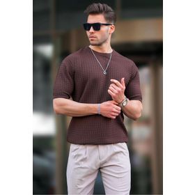 Madmext 5685 Kahverengi Erkek T-shirt