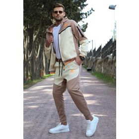 Madmext 5697 Bej Erkek Eşofman Takımı