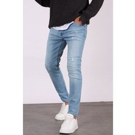 Madmext 5712 Skinny Fit Buz Mavisi Erkek Jean