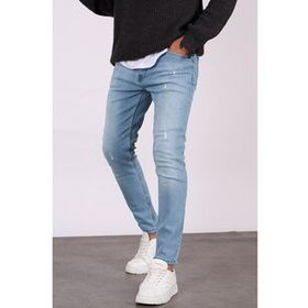 Madmext 5712 Skinny Fit Buz Mavisi Erkek Jean